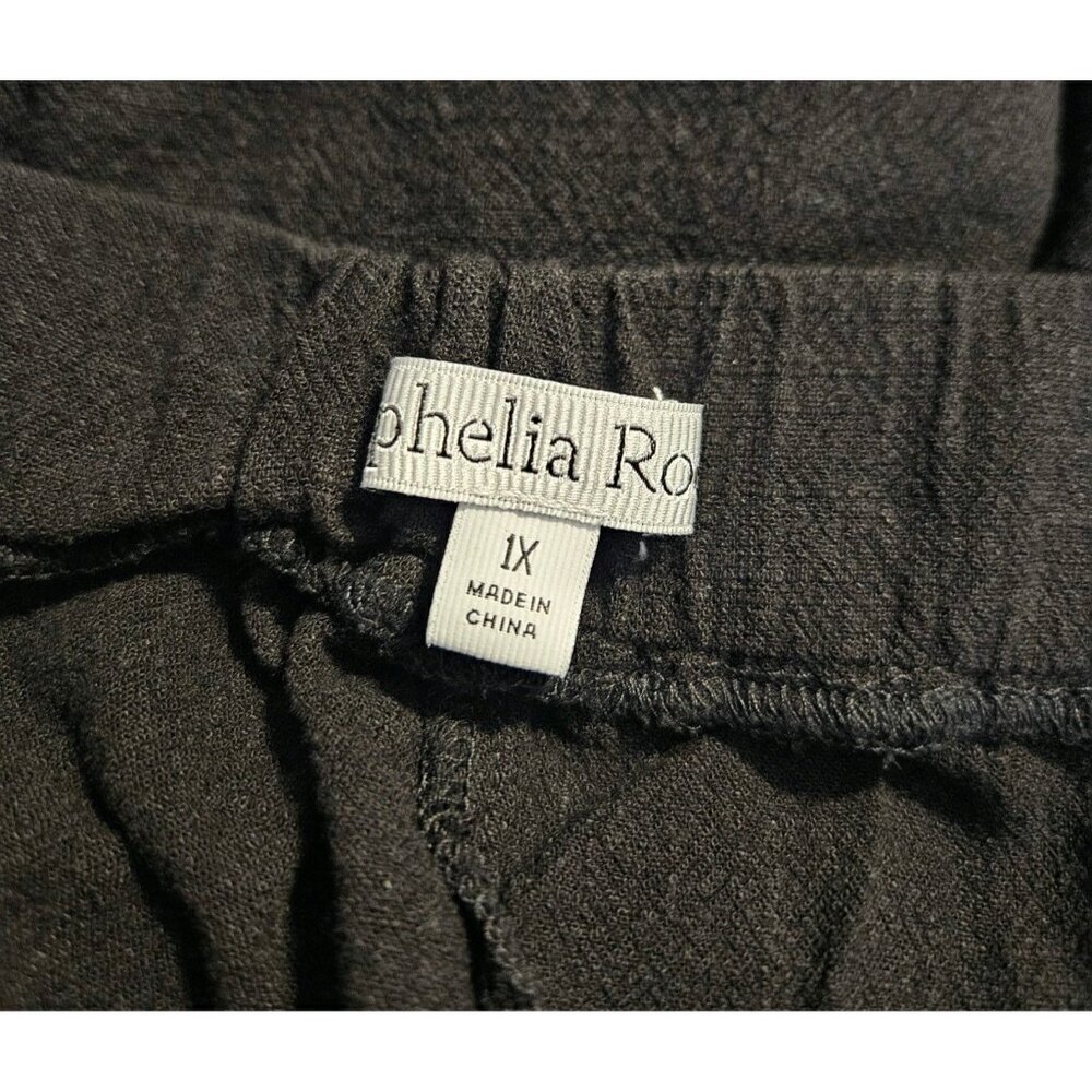 Ophelia Rose Women 1X Cropped Pant Rayon/Linen Pullon Stretch Waistband Hi Rise - Picture 5 of 5